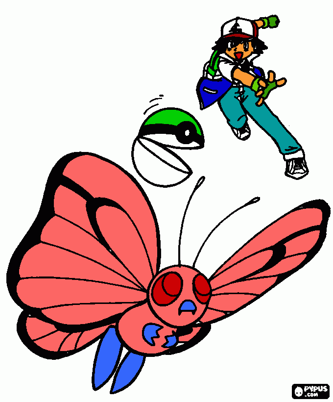 butterfree para colorear