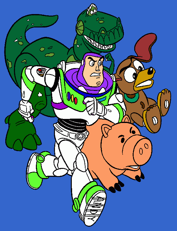 buzz woody y todos sus amigos para colorear