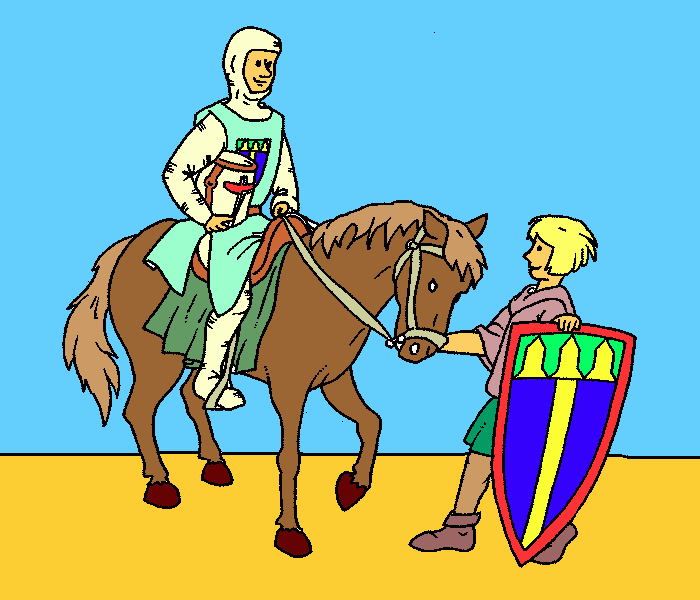 Caballero medieval para colorear