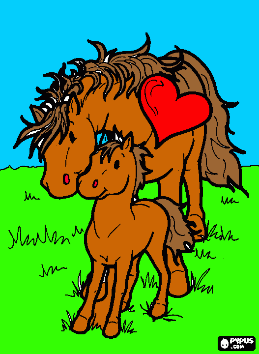 caballo bonito para colorear