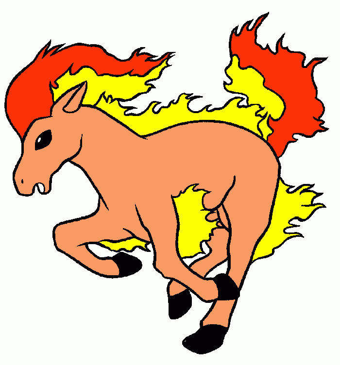 CABALLO  DE   FUEGO para colorear