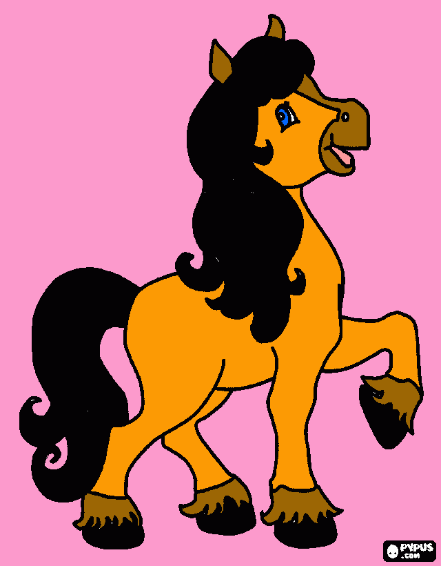 caballo elegante para colorear