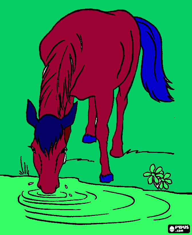 caballo en guerra para colorear