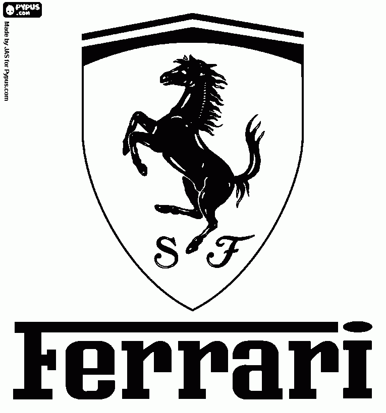 caballo ferrari para colorear