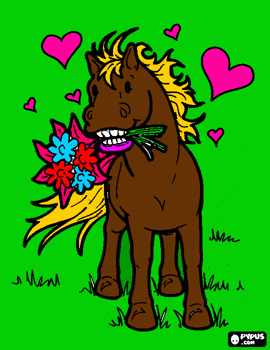 caballo remeras para colorear
