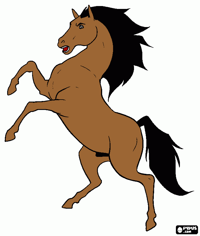 caballo reparando para colorear