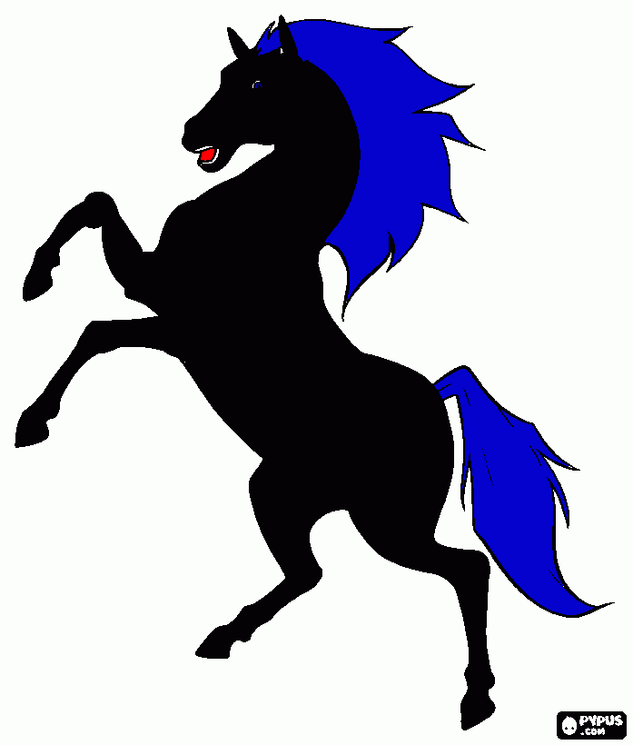 caballo salbaje para colorear