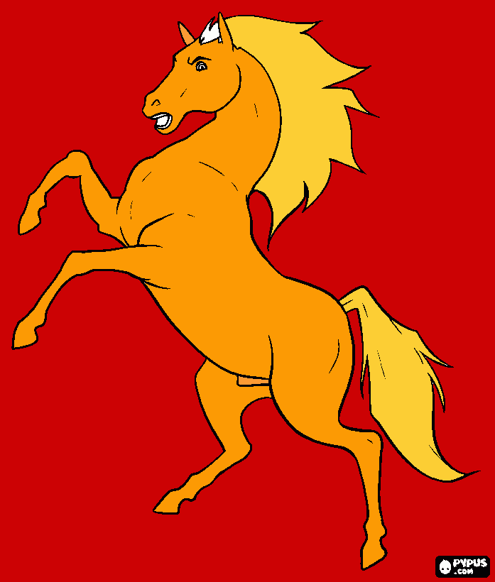 Caballo salvaje para domar para colorear