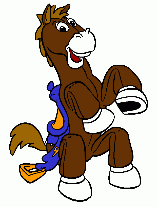 caballo tiro la blanco para colorear