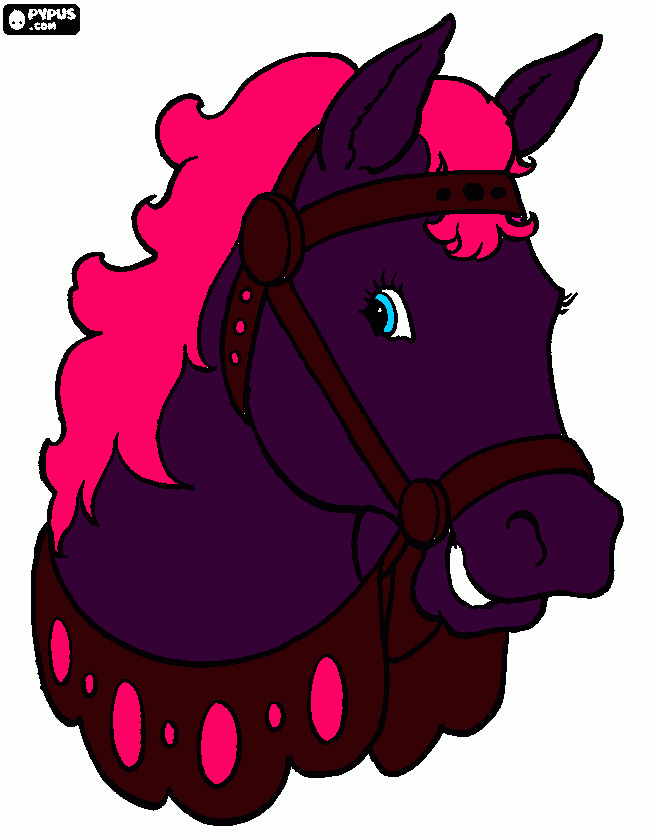 Caballo violeta, jajaja para colorear