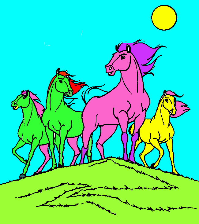 Caballos de Spirit para colorear