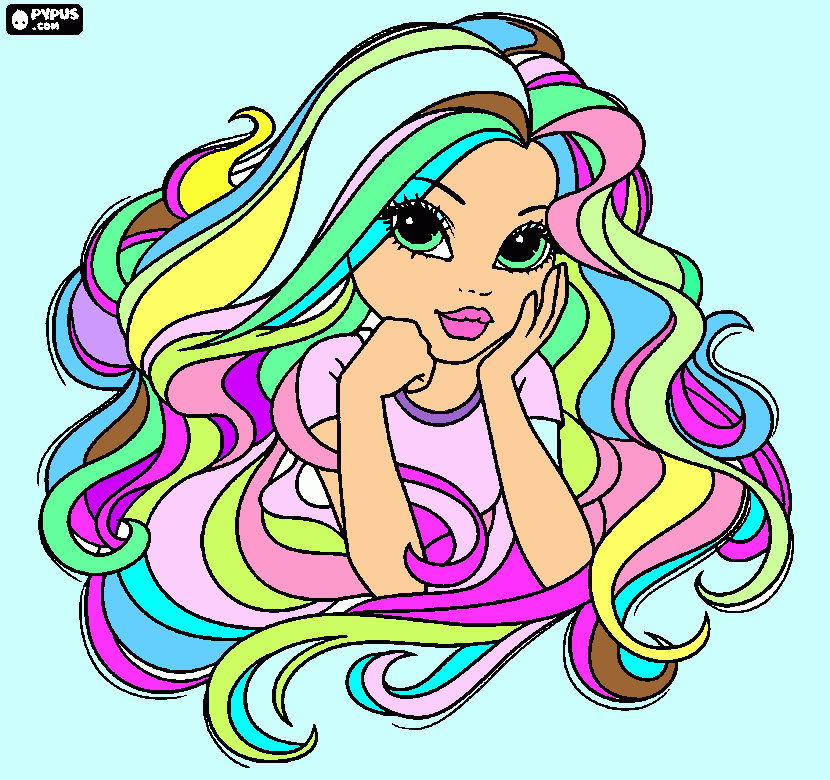 cabello para colorear