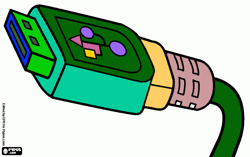 Cable Usa para colorear