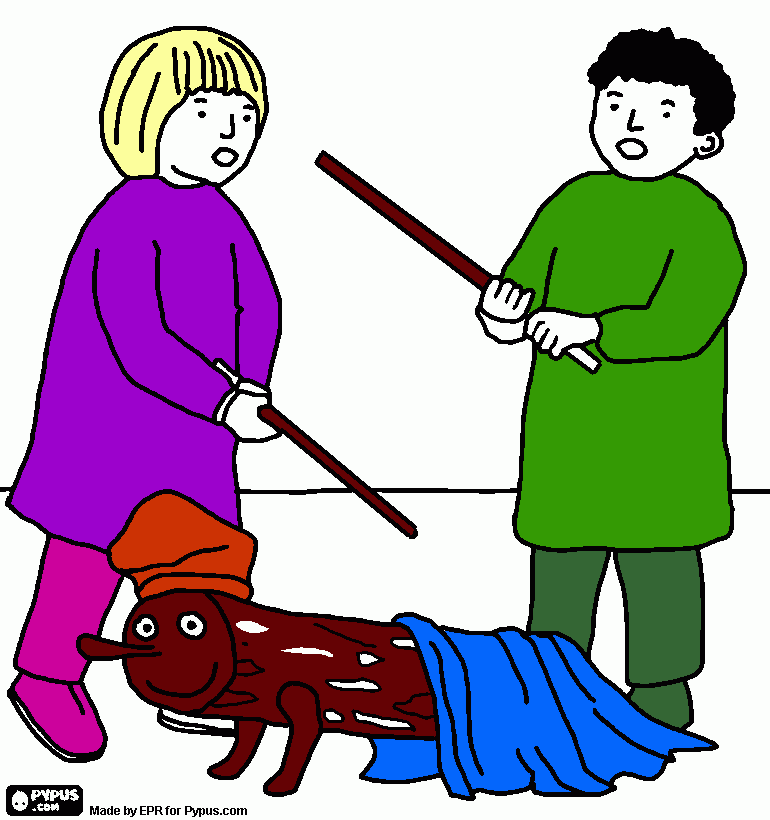 caga tio para colorear