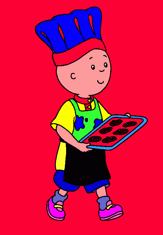 caillou cocinero para colorear