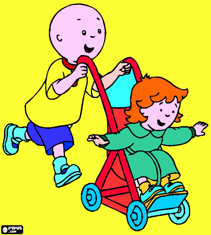 caillu para papi para colorear