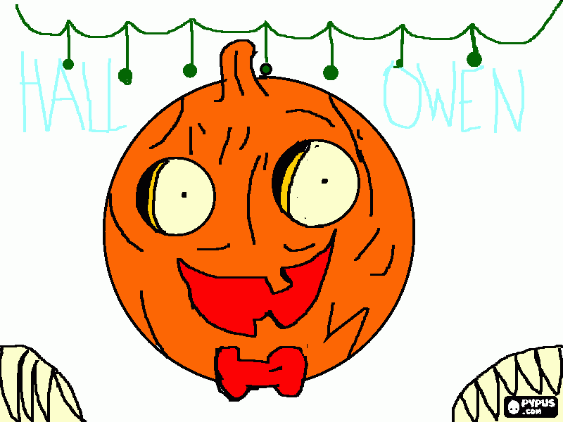 calabaza de hallowen para colorear