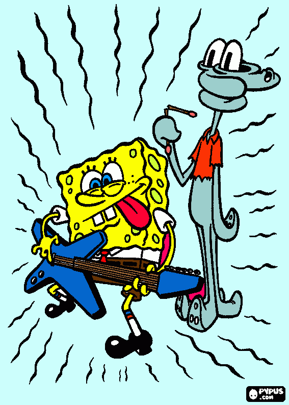 calamardo tentaculos para colorear