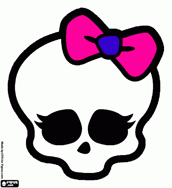 calavera de monster high para colorear