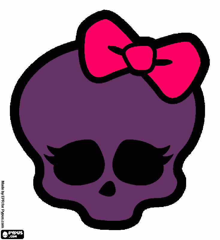 CALAVERA SIMPATICA para colorear