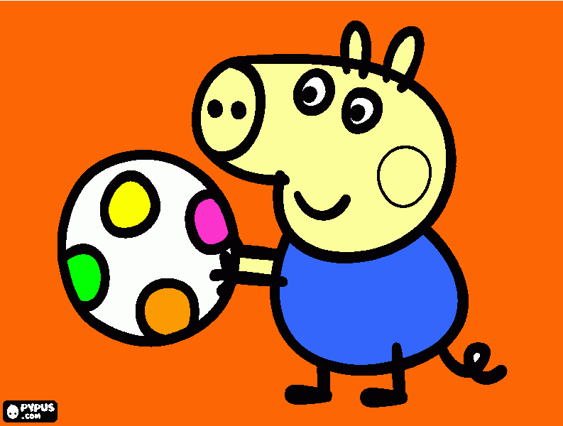 Calfani, dibujo de George Pig para colorear