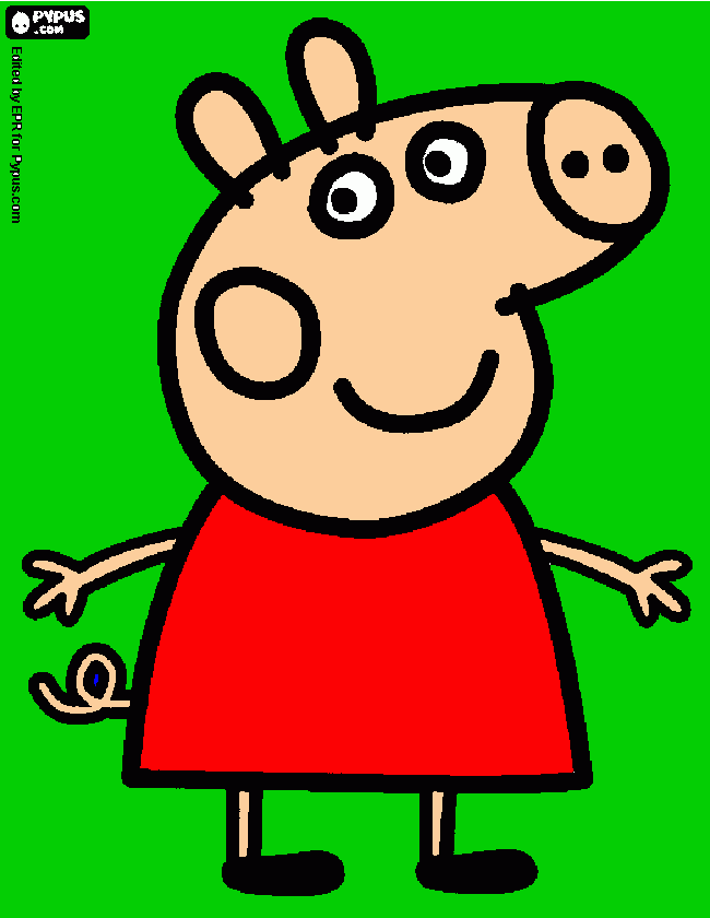 Calfani, Peppa Pig coloreada para colorear