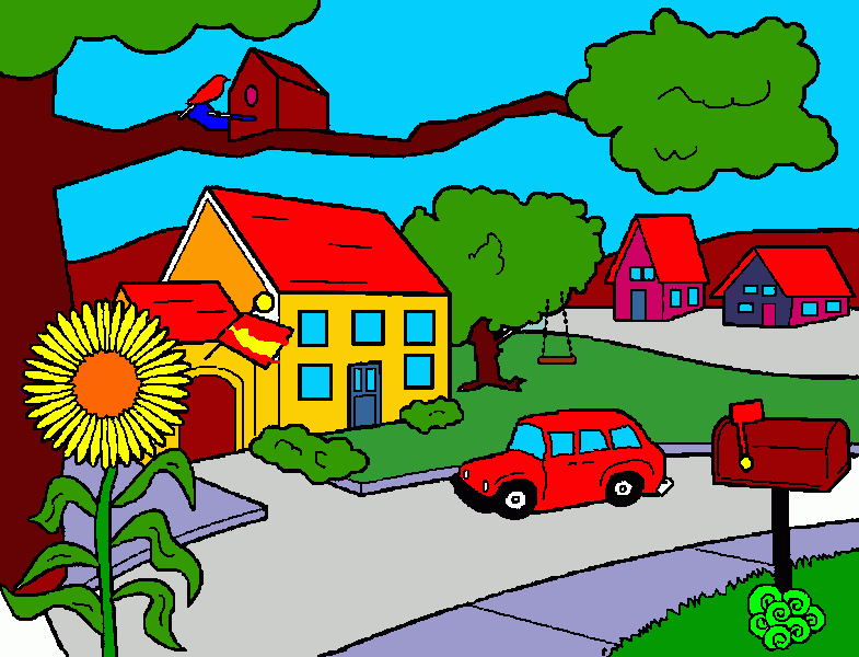 Calle para colorear