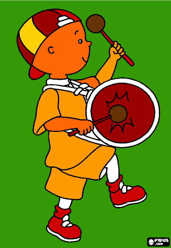 callou con tambor para colorear