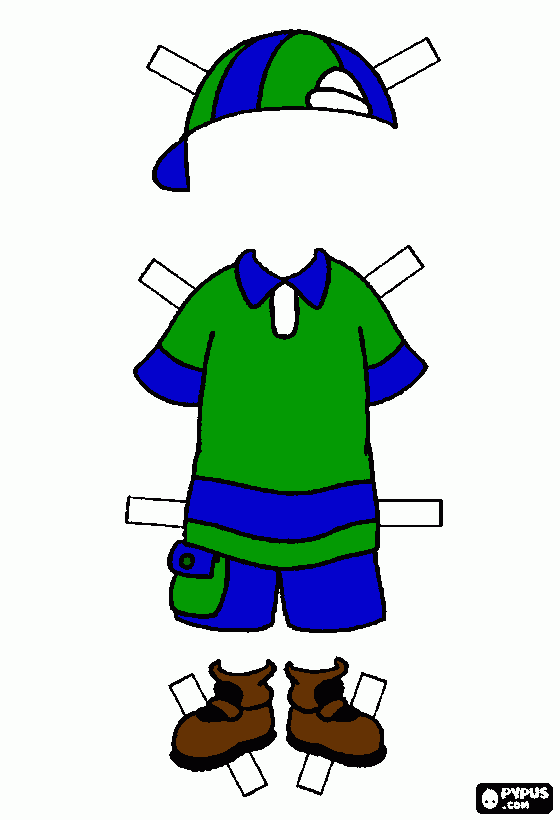 Callu ropa para colorear