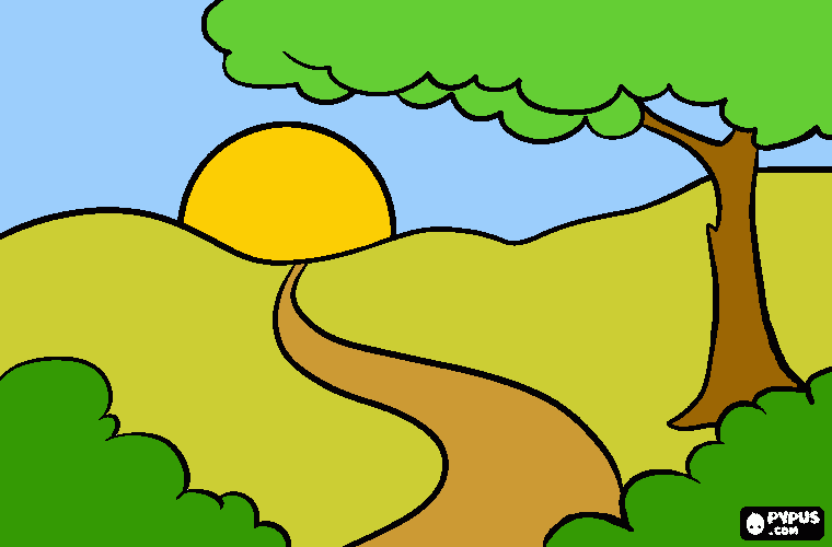 camino para colorear
