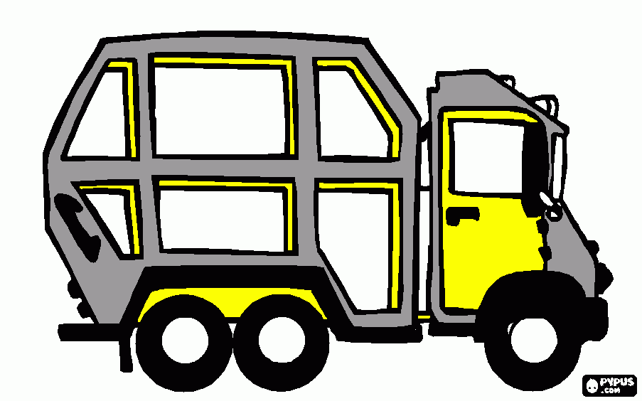 camion de basura de cespa para colorear