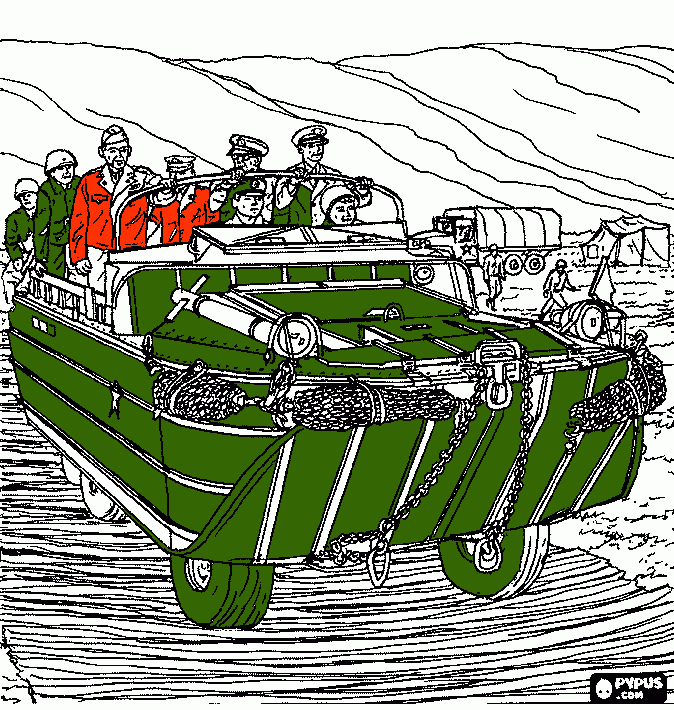 camion de soldados 3000 para colorear