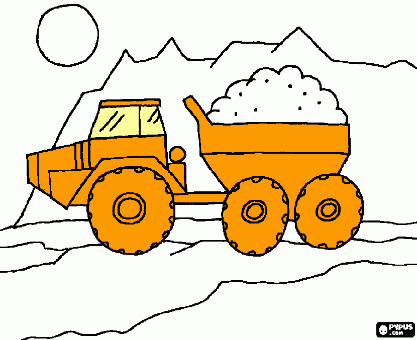 camion tolva 3 para colorear