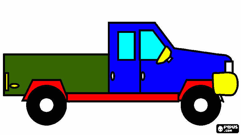 camioneta coloreada para colorear