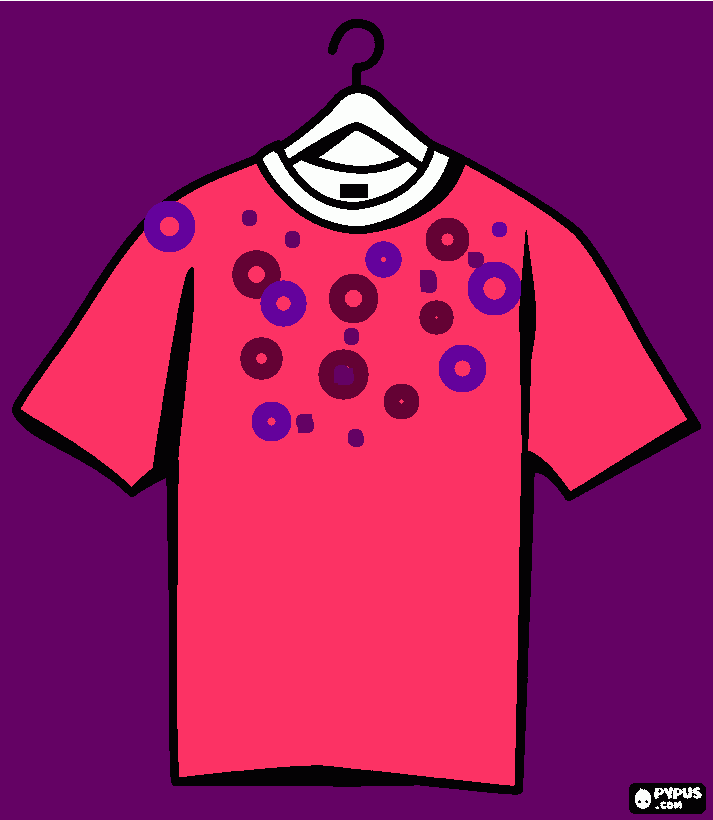 camiseta de mi color favorito para colorear