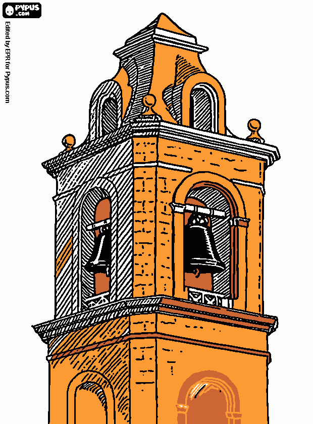 campanario para colorear