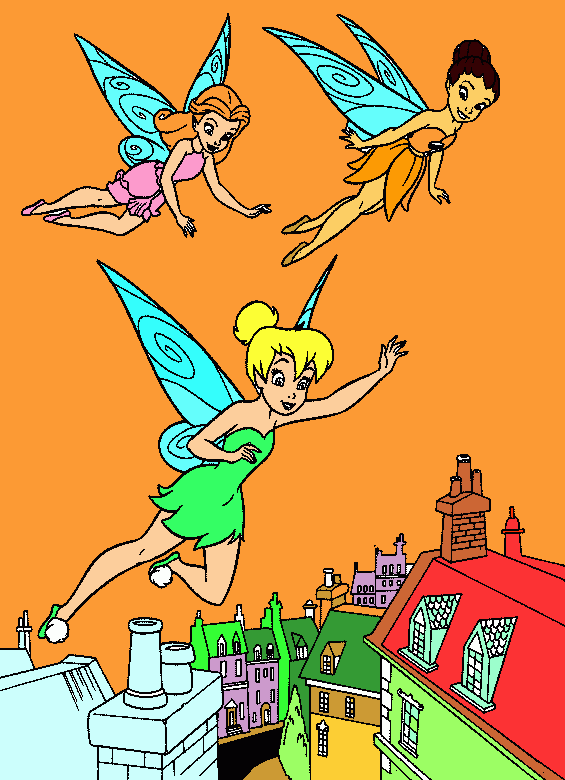 Campanilla , Iridessa y Rosetta para colorear