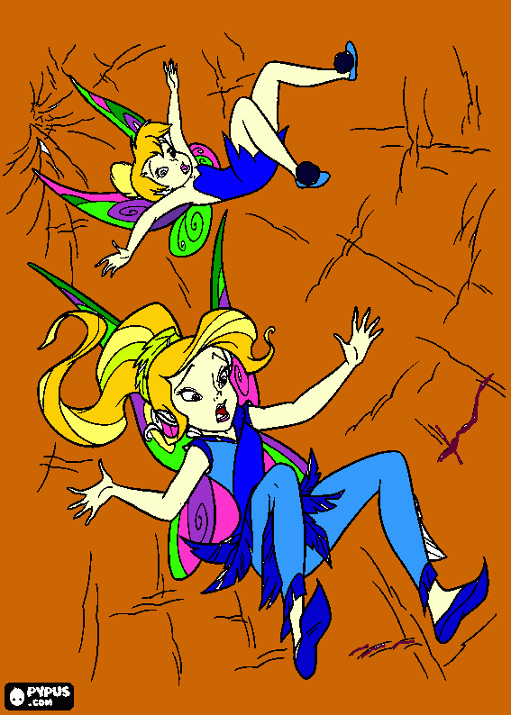 campanita tinker bell y nidia para colorear