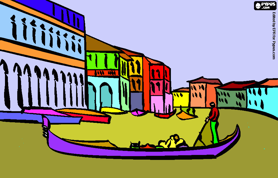 CANAL DE VENECIA para colorear