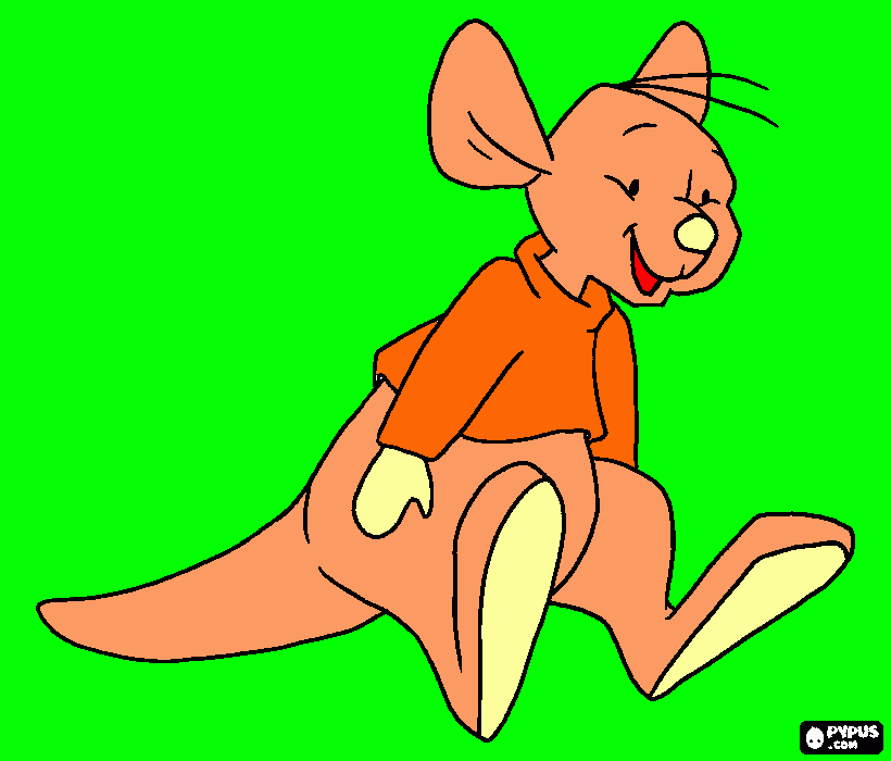 canguro rito para colorear