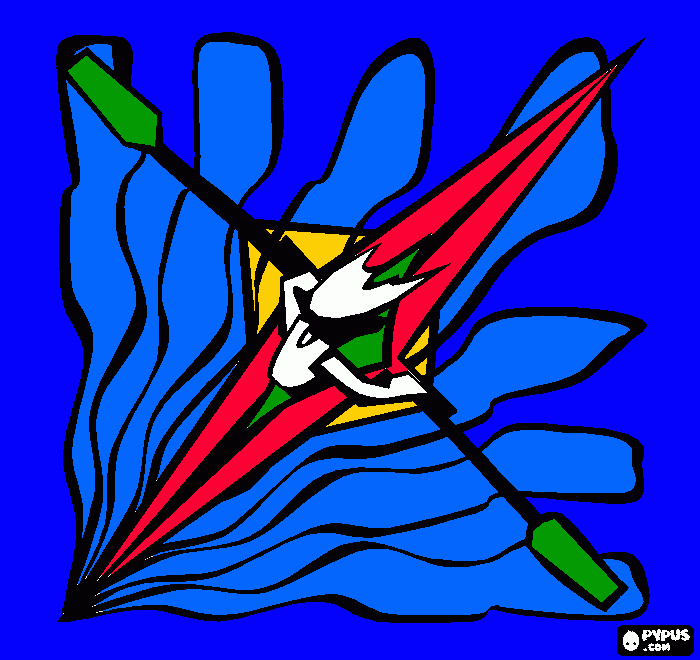 canotaje para colorear