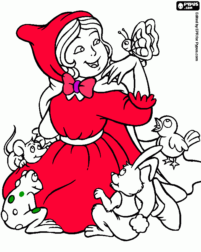 caperucita roja de :jacobito para colorear