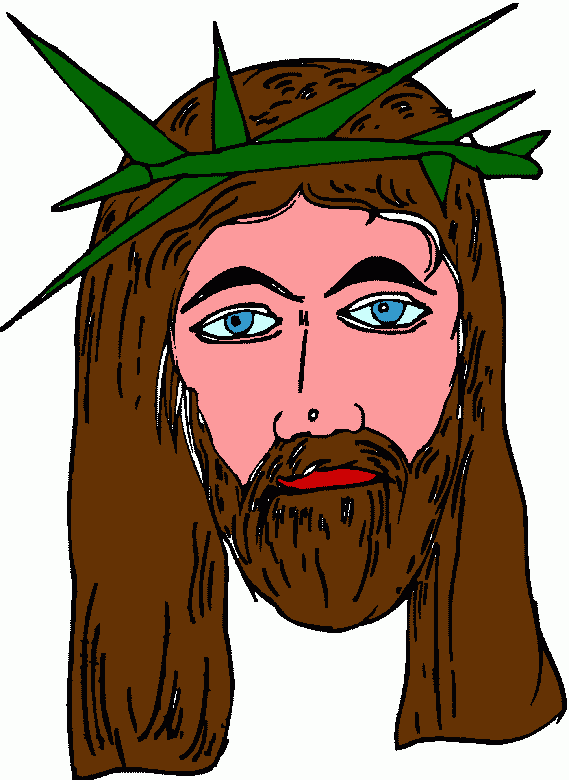 cara de jesus para colorear