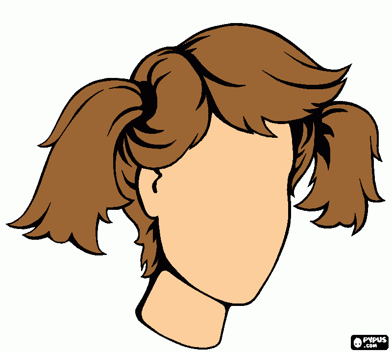cara de niña para colorear