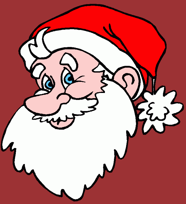 cara de Santa Claus para colorear