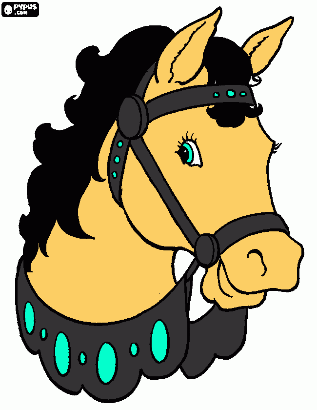 cara de un caballo. para colorear