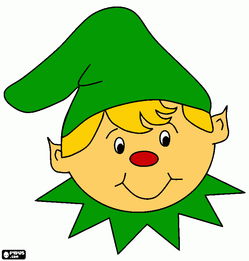 cara duende para colorear