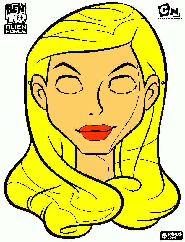 cara nena para colorear