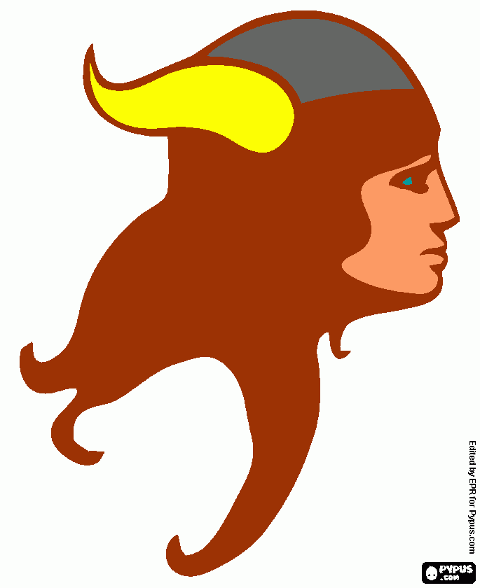 Cara Vikinga para colorear