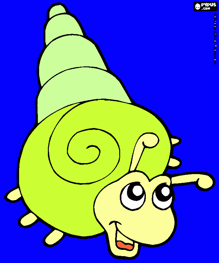 caracolito para colorear